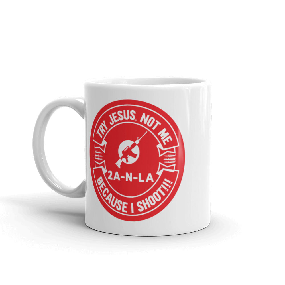 White glossy mug