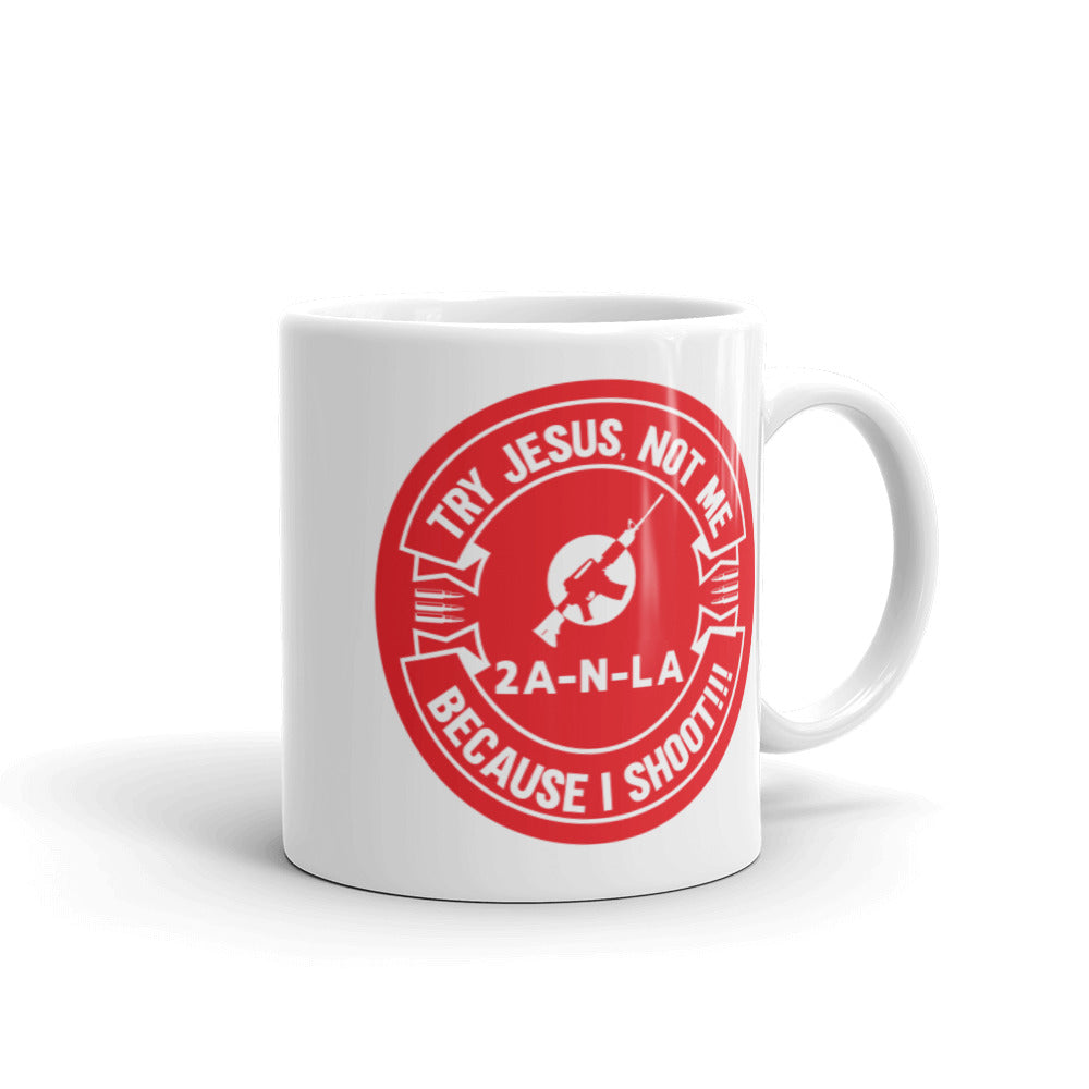 White glossy mug
