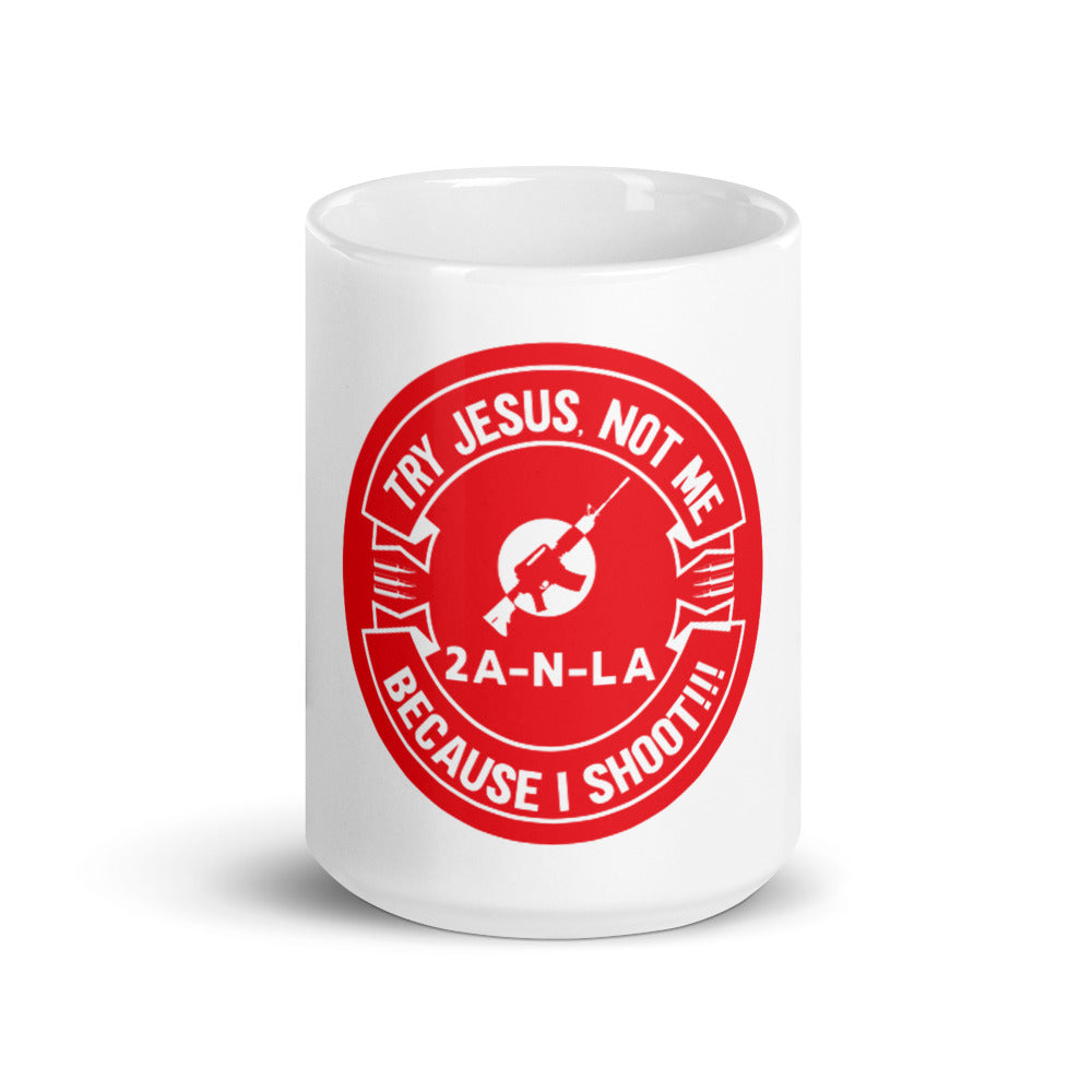 White glossy mug